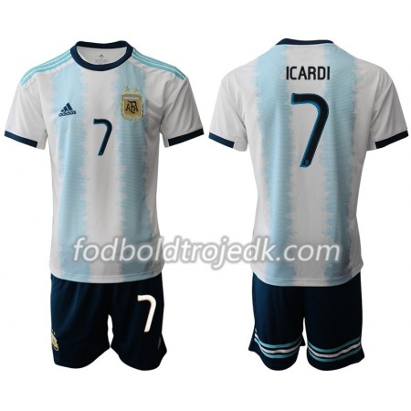Argentina ICARDI 7 Børn Hjemme Copa América 2019 - Fodboldtrøjer(S/S)